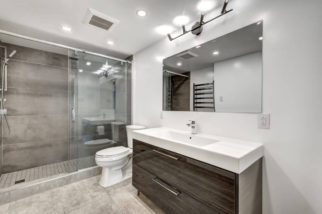 Newly renovated shower and bathroom